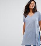 New Look Curve Split Side T-shirt - Multi