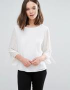Only Risa Embellished Blouse - Cream