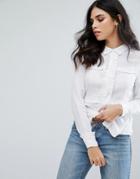 Little White Lies Marthe Frill Detail Shirt - White