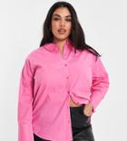Vero Moda Curve Oversized Shirt In Pink