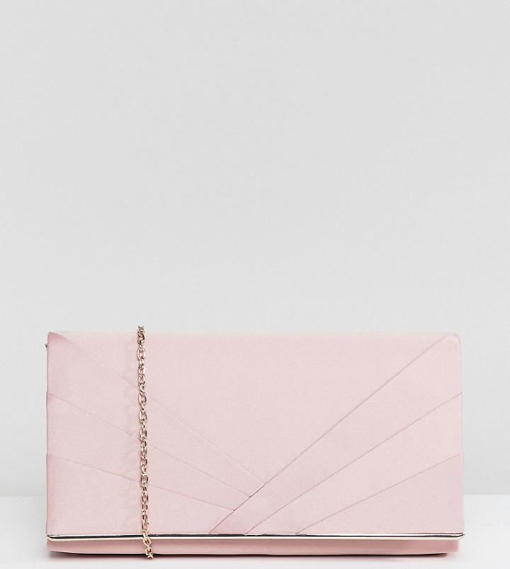 Accessorize Kate Pink Foldover Clutch - Pink