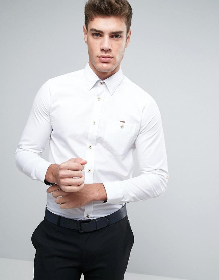 Ted Baker Slim Smart Shirt - White