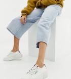 Superga 2297 Exclusive White Chunky Sneakers With Stripe Webbing - White