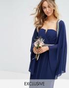 Tfnc Wedding Cover Up With Tonal Delicate Embellishment - Navy