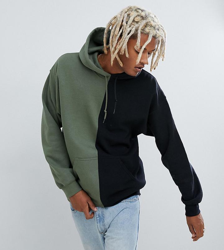Reclaimed Vintage Inspired Spliced Hoodie - Multi