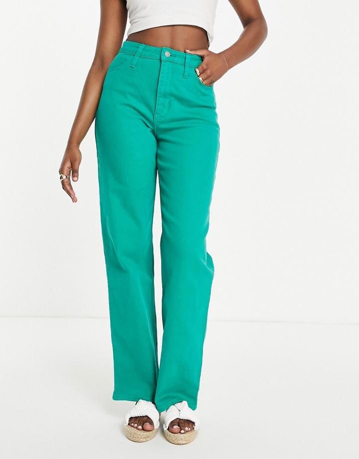 Hollister Ultra High Rise Dad Jean In Green