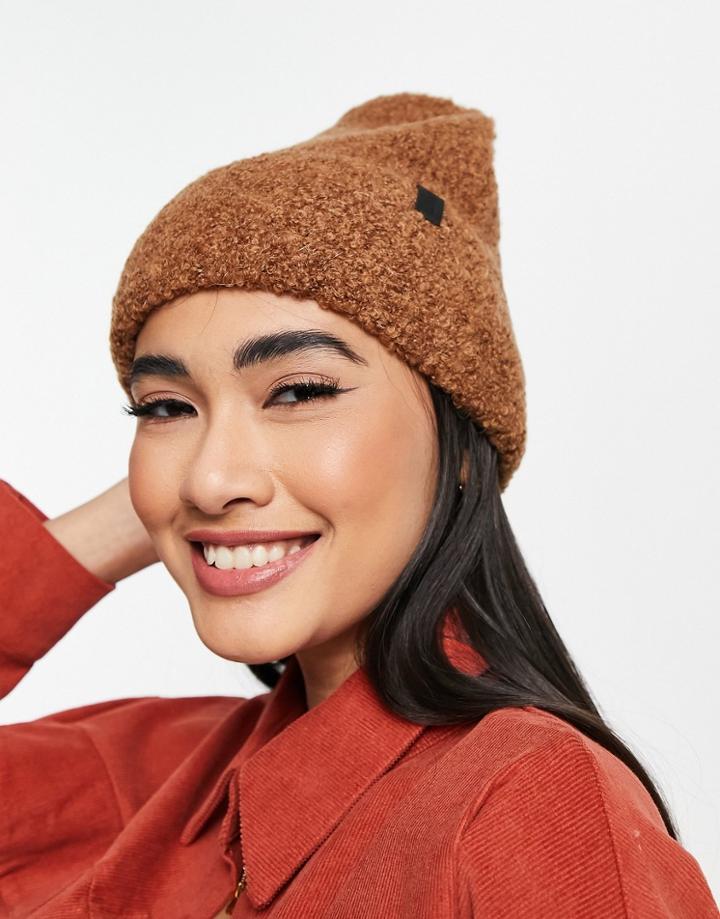 Allsaints Fluffy Beanie In Caramel-neutral