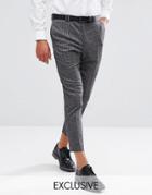 Noak Tapered Pant In Check - Gray