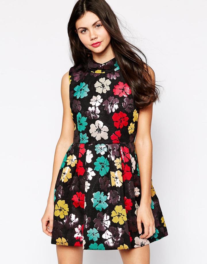 Ukulele Floral Prom Dress