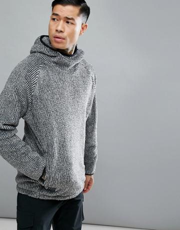 66o North Mosfell Highlift Hooded Mid Layer Sweater In Black - Black