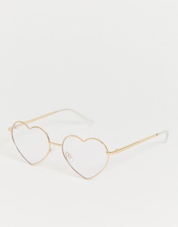 Quay Australia Heartbreaker Clear Lens Glasses