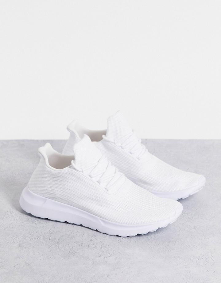 New Look Knitted Trainers In White