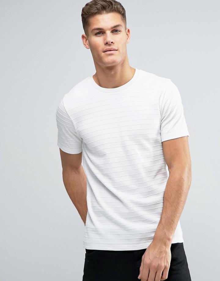 Jack & Jones Premium Ribbed T-shirt - White