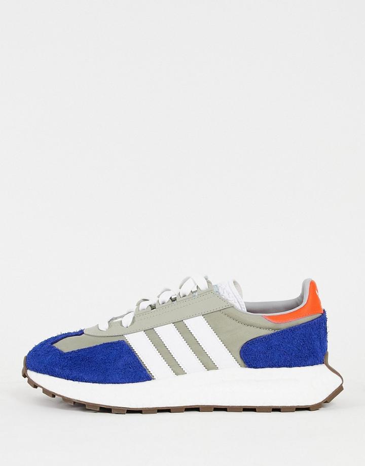 Adidas Originals Retropy E5 Sneakers In Beige And Blue-neutral