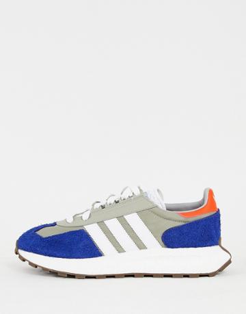 Adidas Originals Retropy E5 Sneakers In Beige And Blue-neutral