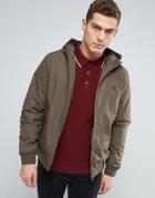 Fred Perry Brentham Jacket Hooded Insulated In Green - Green