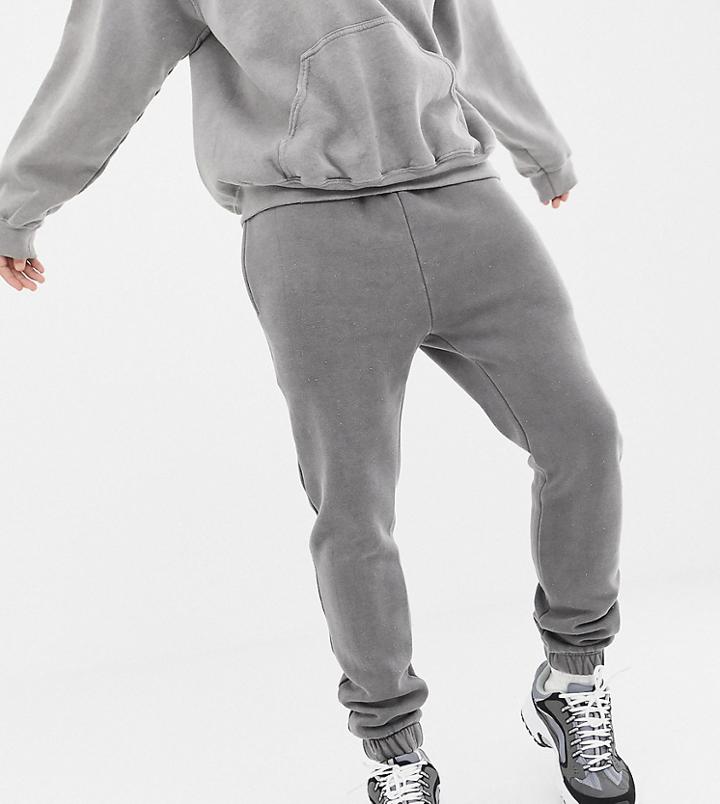 Reclaimed Vintage Inspired Overdye Jogger In Gray - Gray