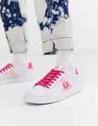 Fred Perry B721 Tie Dye Leather Sneakers-white