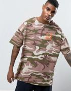 Cayler & Sons Oversized Camo T-shirt With Back Print - Pink