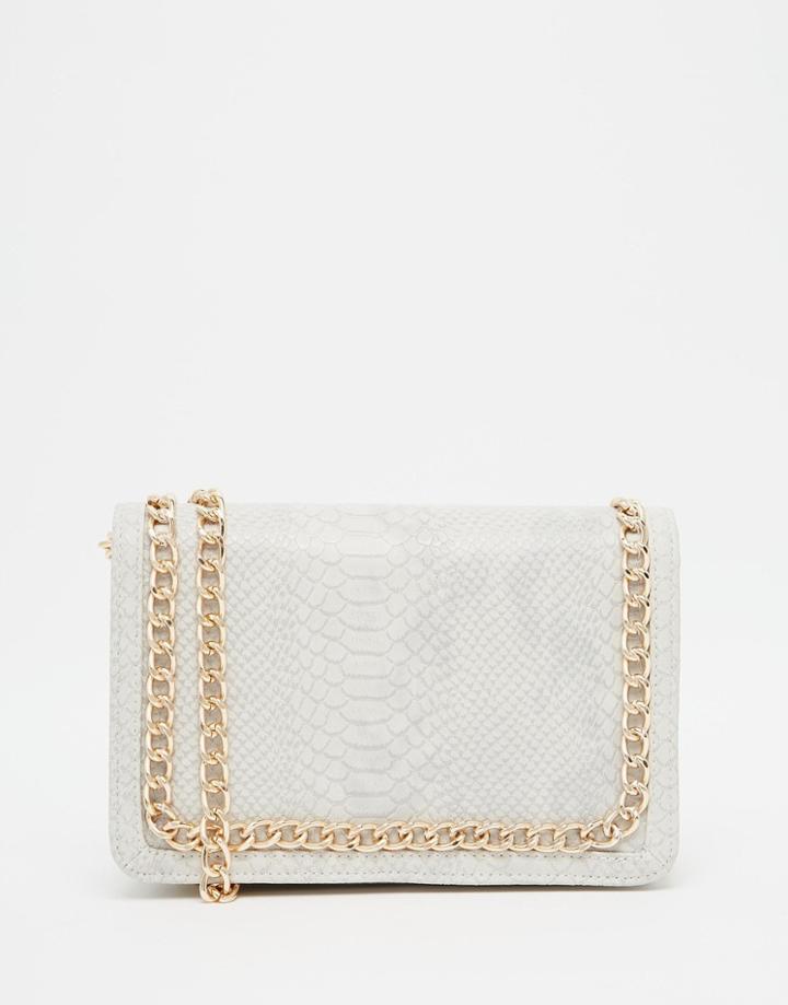 Asos Snake Chain Shoulder Bag - Gray