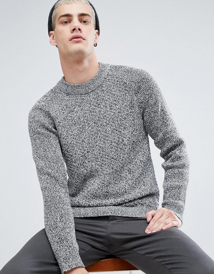Selected Homme Knitted Sweater With High Neck - Navy