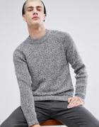 Selected Homme Knitted Sweater With High Neck - Navy