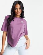 The North Face Simple Dome Boyfriend T-shirt In Purple