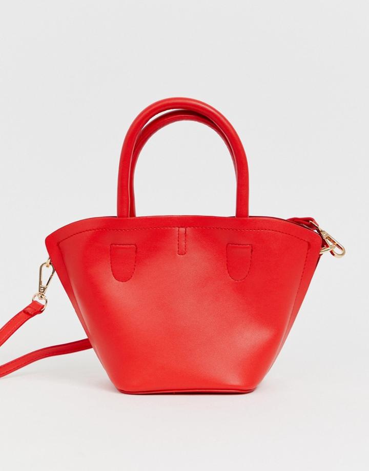 Oasis Structured Cross Body Bag In Red - Red