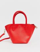 Oasis Structured Cross Body Bag In Red - Red