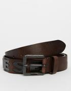 Diesel B-bold Leather Belt - Brown
