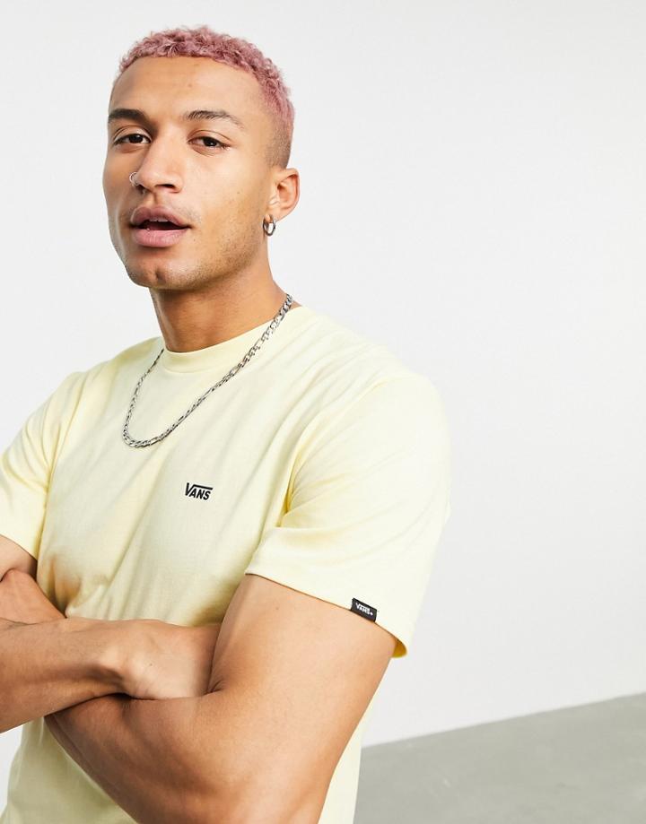 Vans Left Chest Logo T-shirt In Yellow