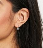 Kingsley Ryan 12mm Starburst Hoop Earrings In Sterling Silver