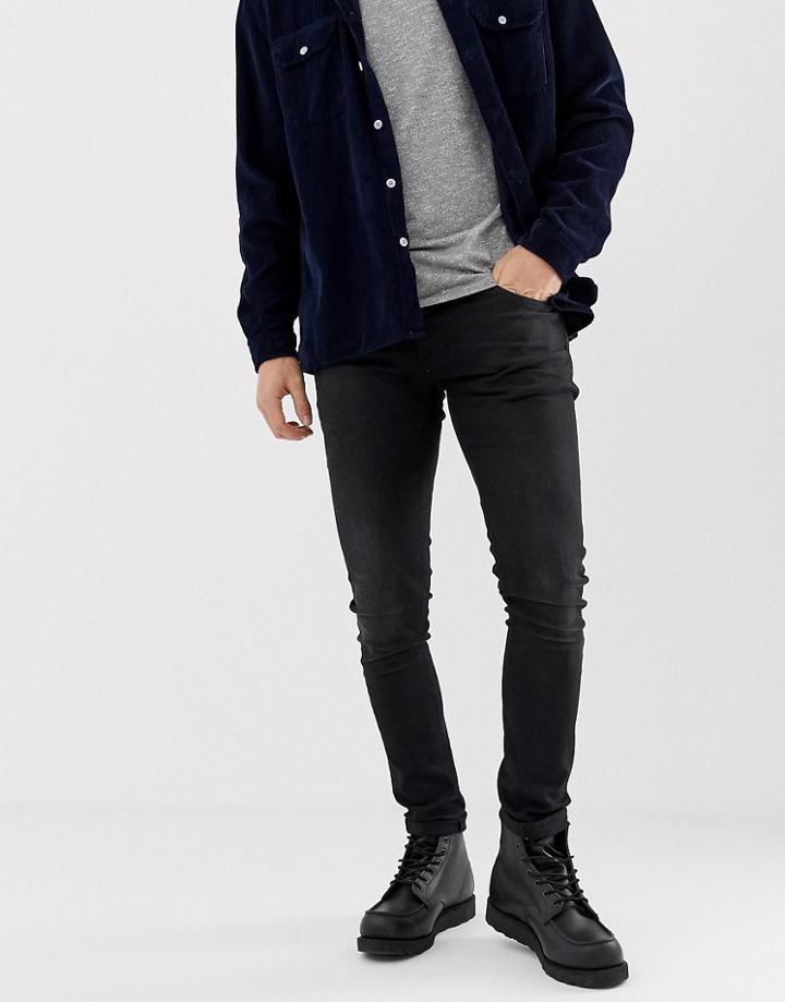 Nudie Jeans Co Tight Terry Super Skinny Fit Jeans In Authentic Black Wash