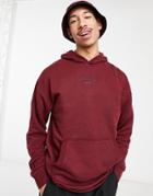 Reebok Training Essentials Hoodie In Red Melange-brown