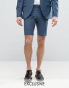 Heart & Dagger Smart Summer Wedding Shorts - Blue