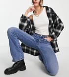 Only Tall Hailey Flared Jeans In Mid Wash Blue