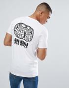 Asos Muscle T-shirt With World Print - White