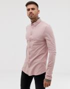 River Island Jersey Shirt With Motif In Pink - Pink