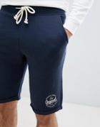 Jack & Jones Originals Jersey Shorts With Branding - Navy