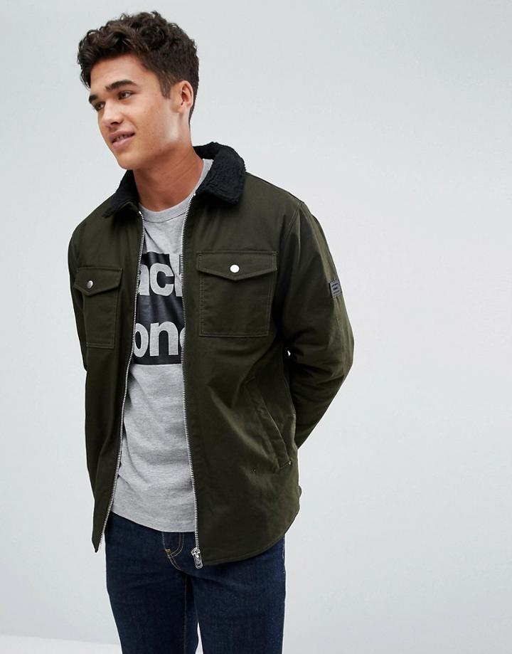 Jack & Jones Core Fleece Lined Jacket - Green