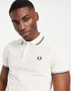 Fred Perry Twin Tipped Polo In White
