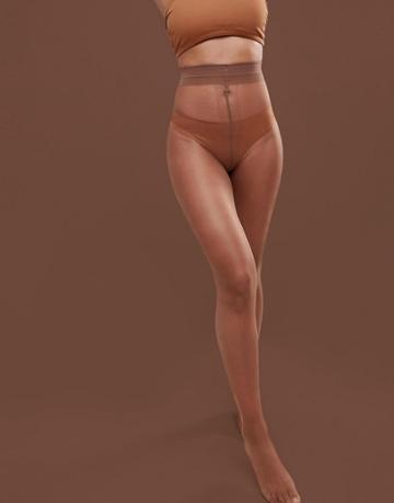 Nubian Skin Matte 10 Denier Nude Tights In Medium - Beige