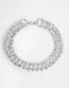 Asos Linked Choker Necklace - Silver