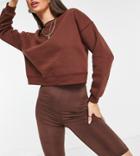 Flounce London Tall Slinky Legging Shorts In Chocolate-brown