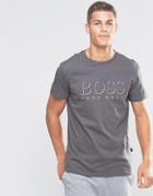 Hugo Boss Logo T-shirt In Regular Fit - Gray