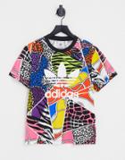 Adidas Originals X Rich Mnisi All Over Graphic T-shirt In Multi