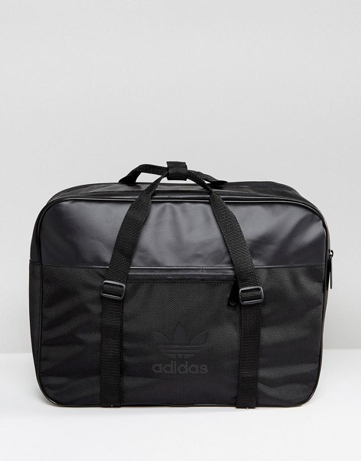Adidas Originals Airliner Sport Bag In Black - Black