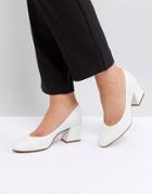 Asos Spearmint Leather Heels - White