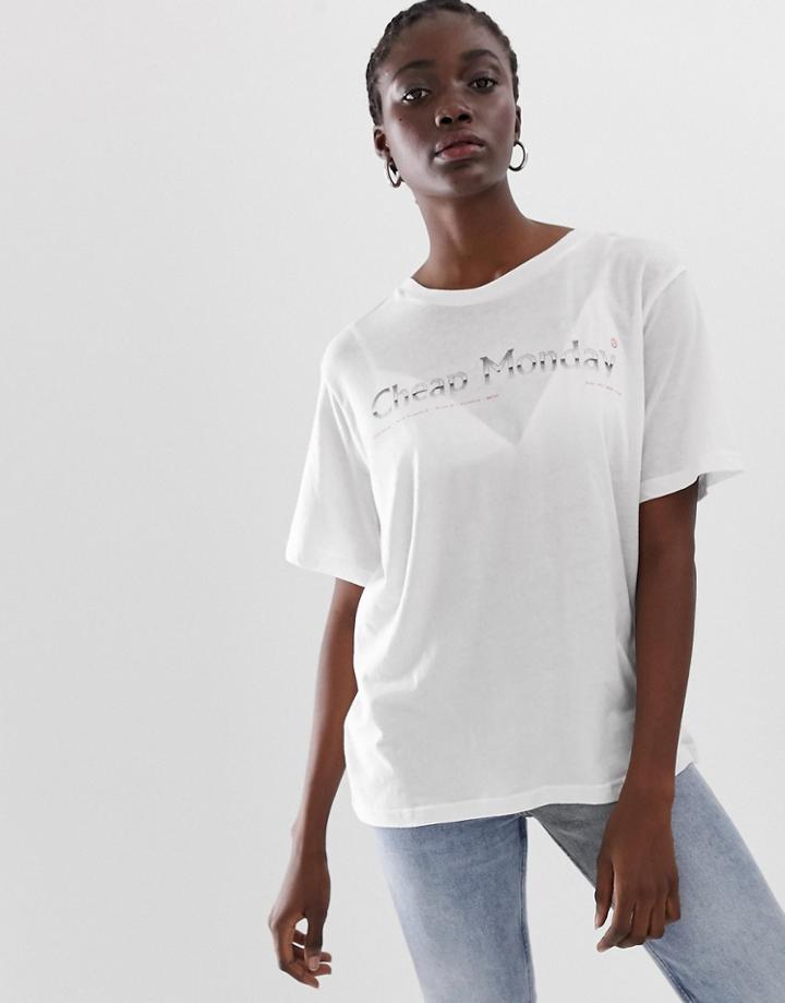 Cheap Monday Perfect Faded Logo T-shirt - White
