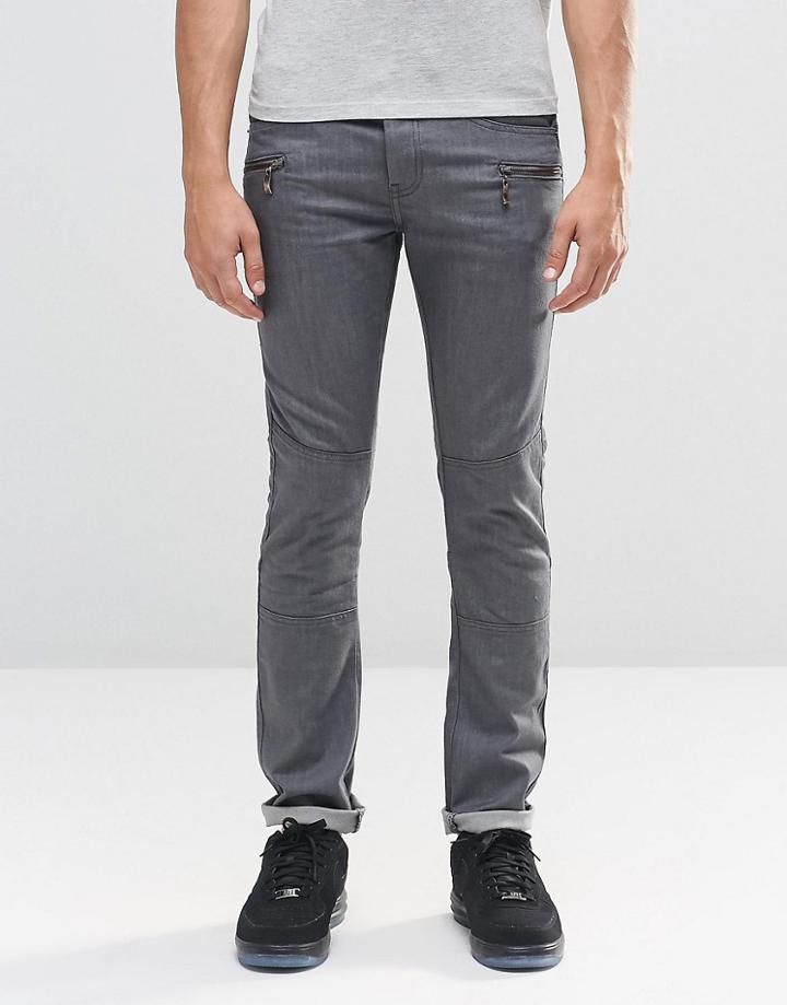Loyalty & Faith Zip Pocket Skinny Jean Gray Wash - Gray
